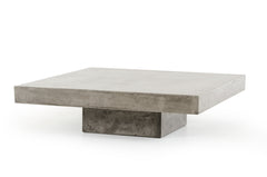 HomeRoots 43" Gray Concrete Modern  Square Coffee Table