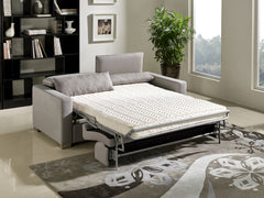 HomeRoots 38" Grey Fabric  Foam  Wood  And Steel Sofa Bed