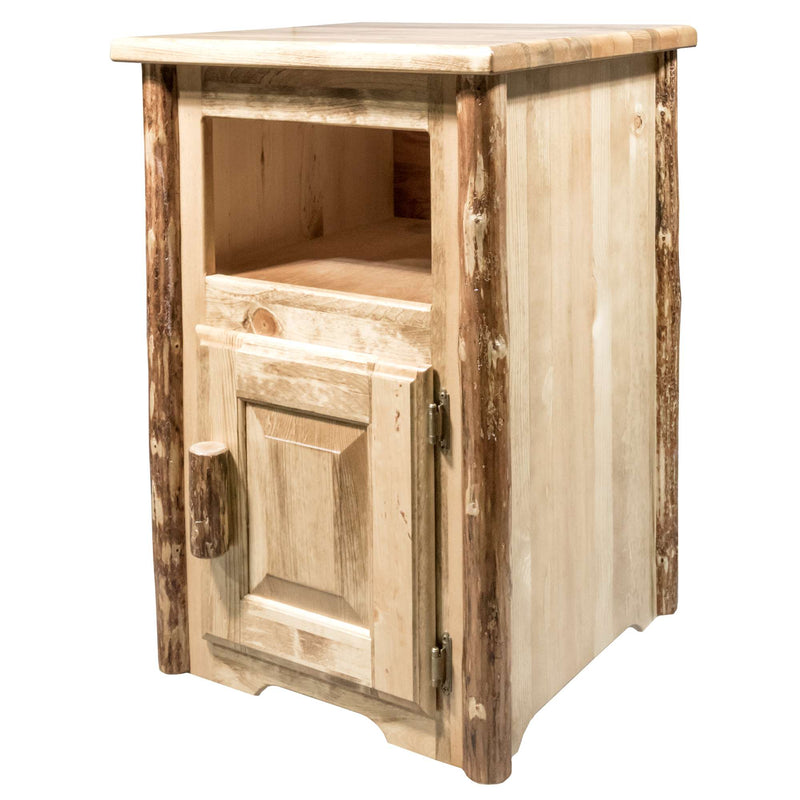 Montana Woodworks Glacier Country Collection End Table w/ Door, Right Hinged