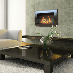 Anywhere Indoor Wall Mount Fireplace-Chelsea (black)