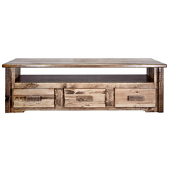 Montana Woodworks Homestead Collection Sitting Chest/Entertainment Center, Stain & Clear Lacquer Finish