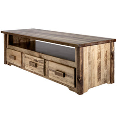 Montana Woodworks Homestead Collection Sitting Chest/Entertainment Center, Stain & Clear Lacquer Finish
