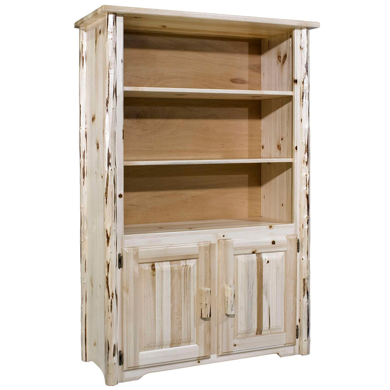 Montana Woodworks Montana Collection Bookcase with Storage, Ready To Finish