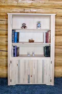 Montana Woodworks Homestead Collection Bookcase with Storage, Ready to Finish