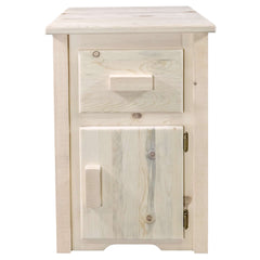 Montana Woodworks Homestead Collection End Table w/ Drawer & Door, Right Hinged, Ready to Finish